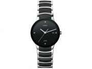 Rado Centrix Jubile Black Dial Watch Round shape Two Tone bl