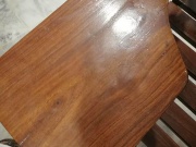 Student chairs iron frame wooden strips