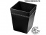 Black faux leather diamante waste paper basket bin tissue bo.